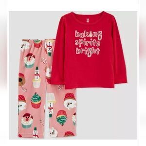 New Carter's Christmas Cupcakes Pajama Set